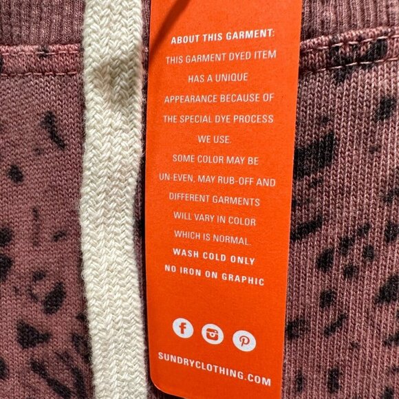 Sundry Cargo Jogger Size XS 0/2 Pink Animal Cheetah Print Pull On Drawstring NWT - Picture 6 of 8